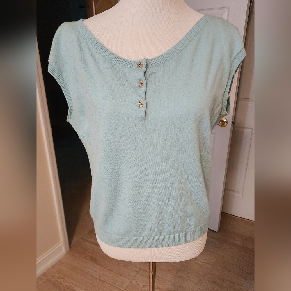 TORY BURCH Rosemary Cashmere sleeveless shell